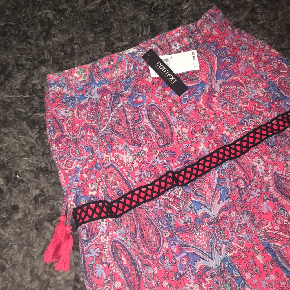 NWT Context bohemian maxi skirt